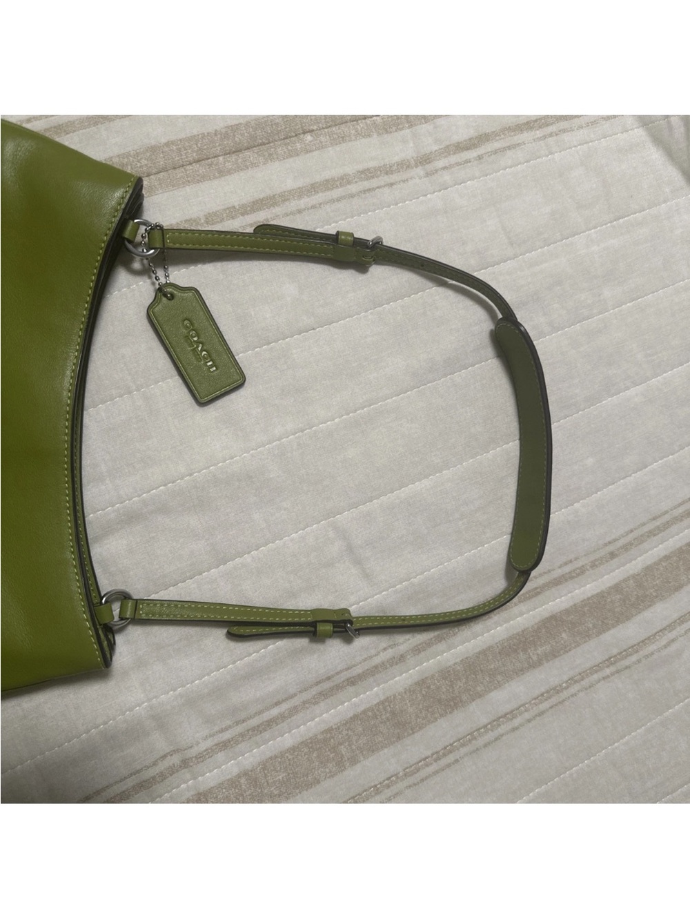 Coach Olive Leather Hobo Shoulder Bag - Picture 4 of 8